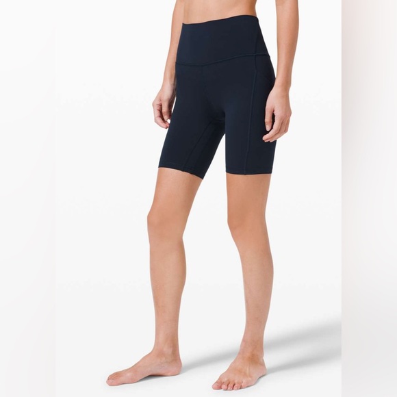 LULULEMON Align Shorts With Pockets size 8 inseam 8 in True Navy - Picture 1 of 3